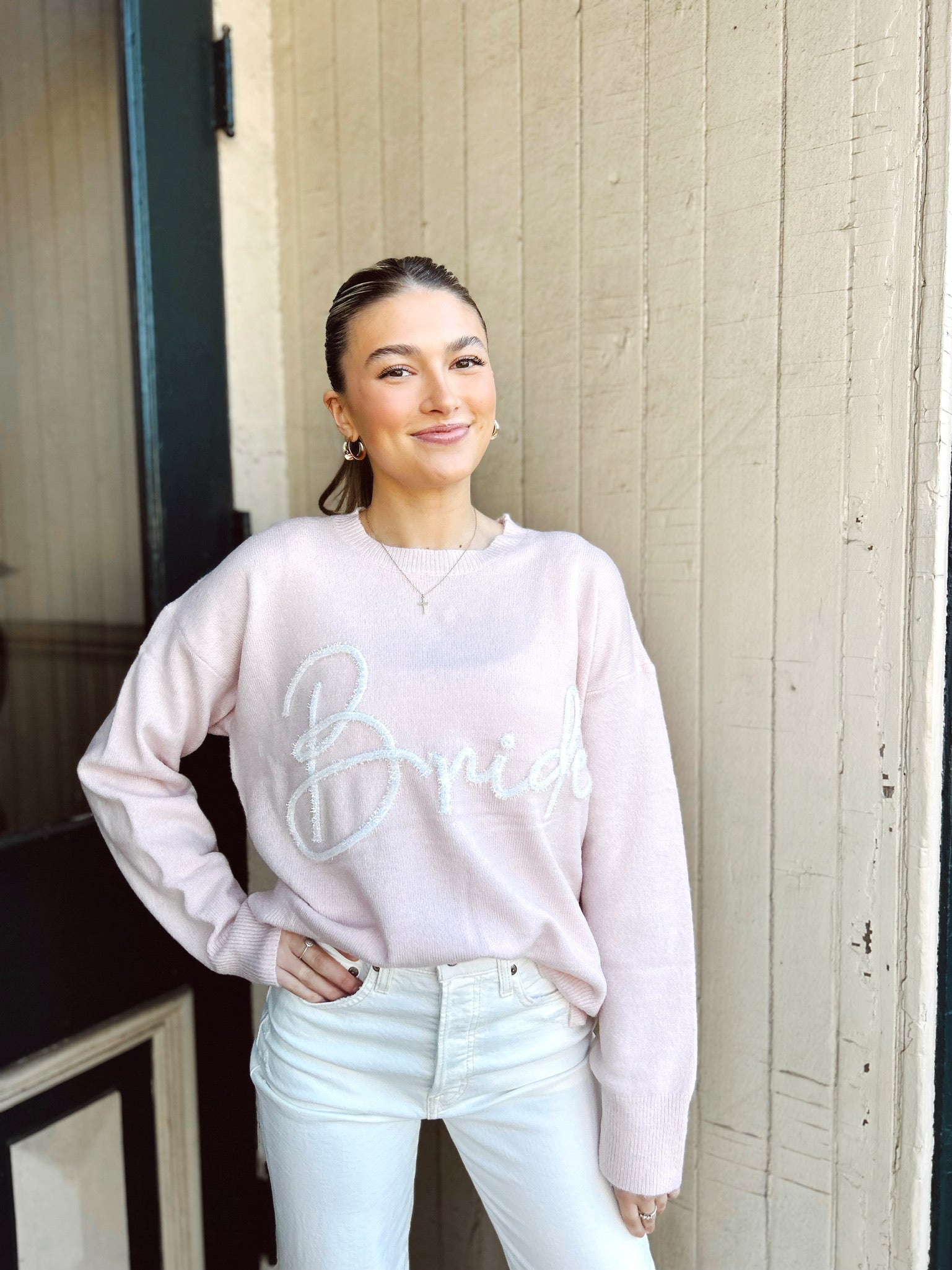 BRIDE Barbie Inspired Sweater Baby Pink
