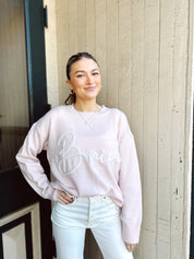 BRIDE Barbie Inspired Sweater Baby Pink