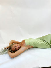 Hudson Satin Midi Apple