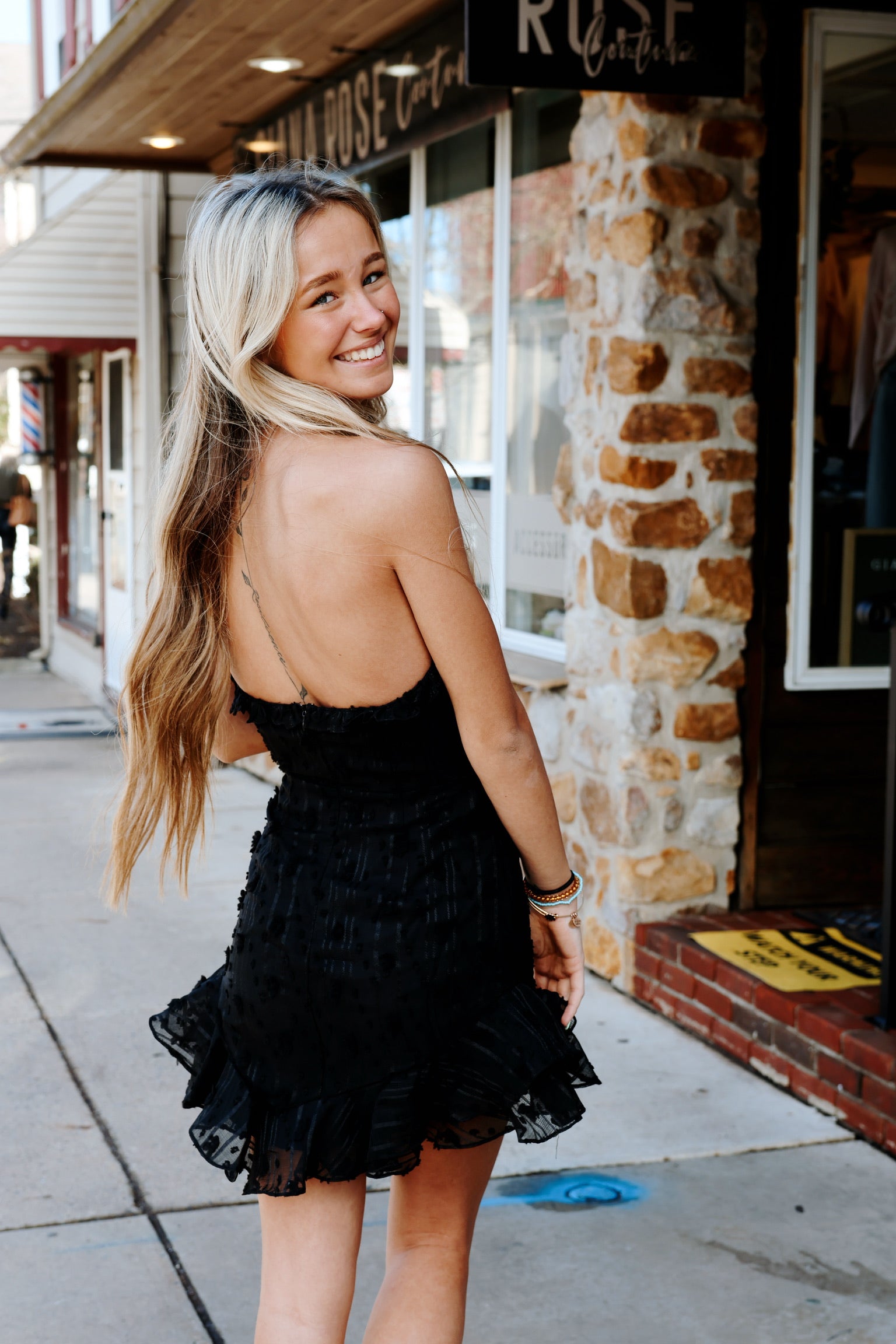 Taytum Strapless Mini Black