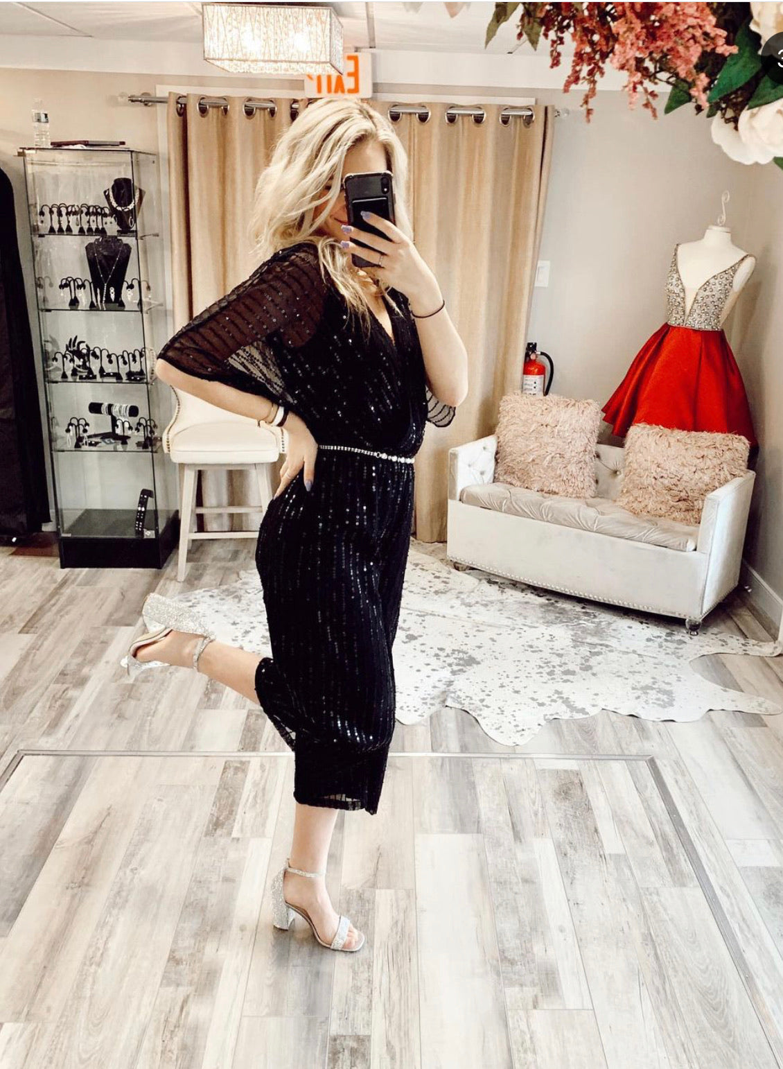 She’s Sparkling Sequin Jumpsuit