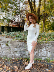 Nicolette Sweater Dress Ivory