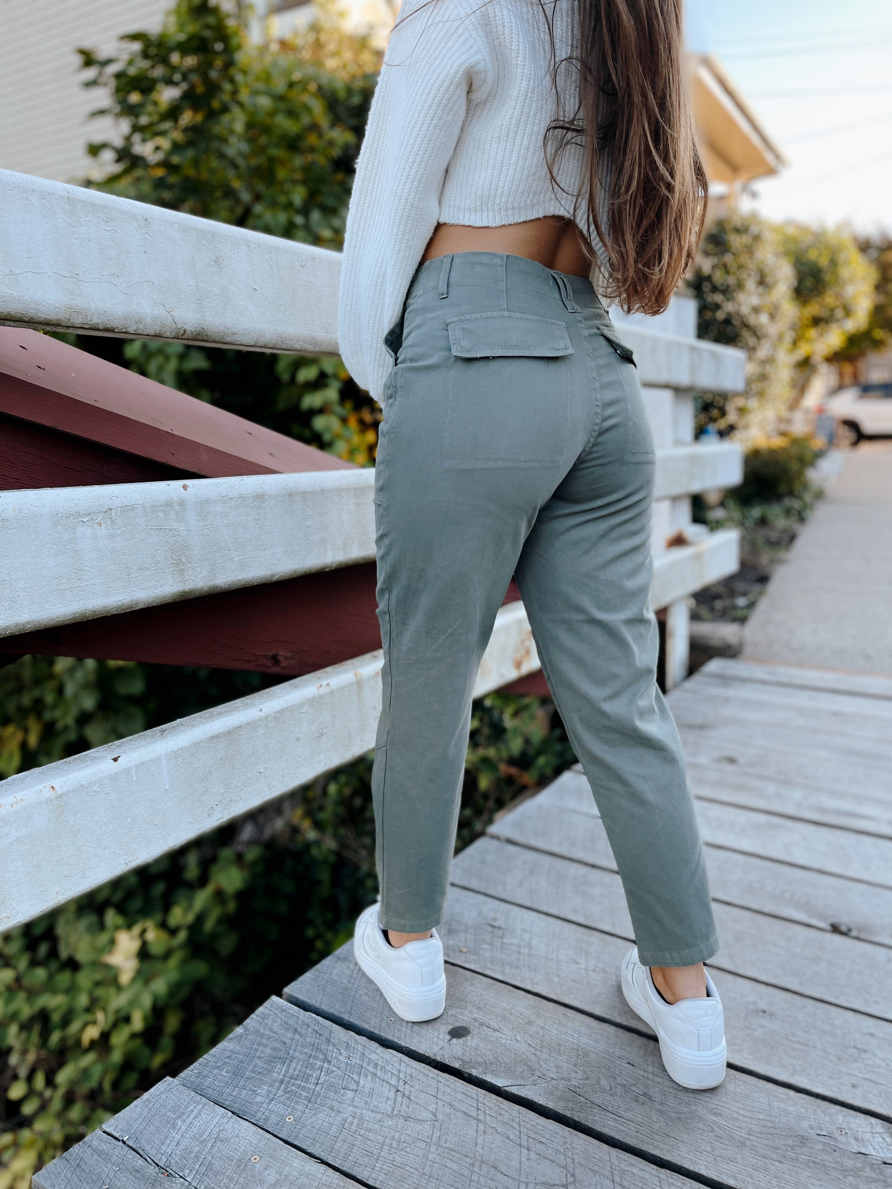 Pamela High Rise Trouser Vine