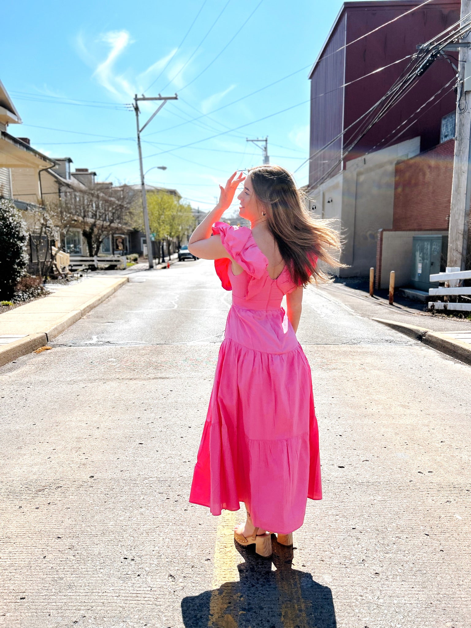 barbie pink maxi dress Airy tulle maxi dress in Barbie Pink S / 4 / Pink