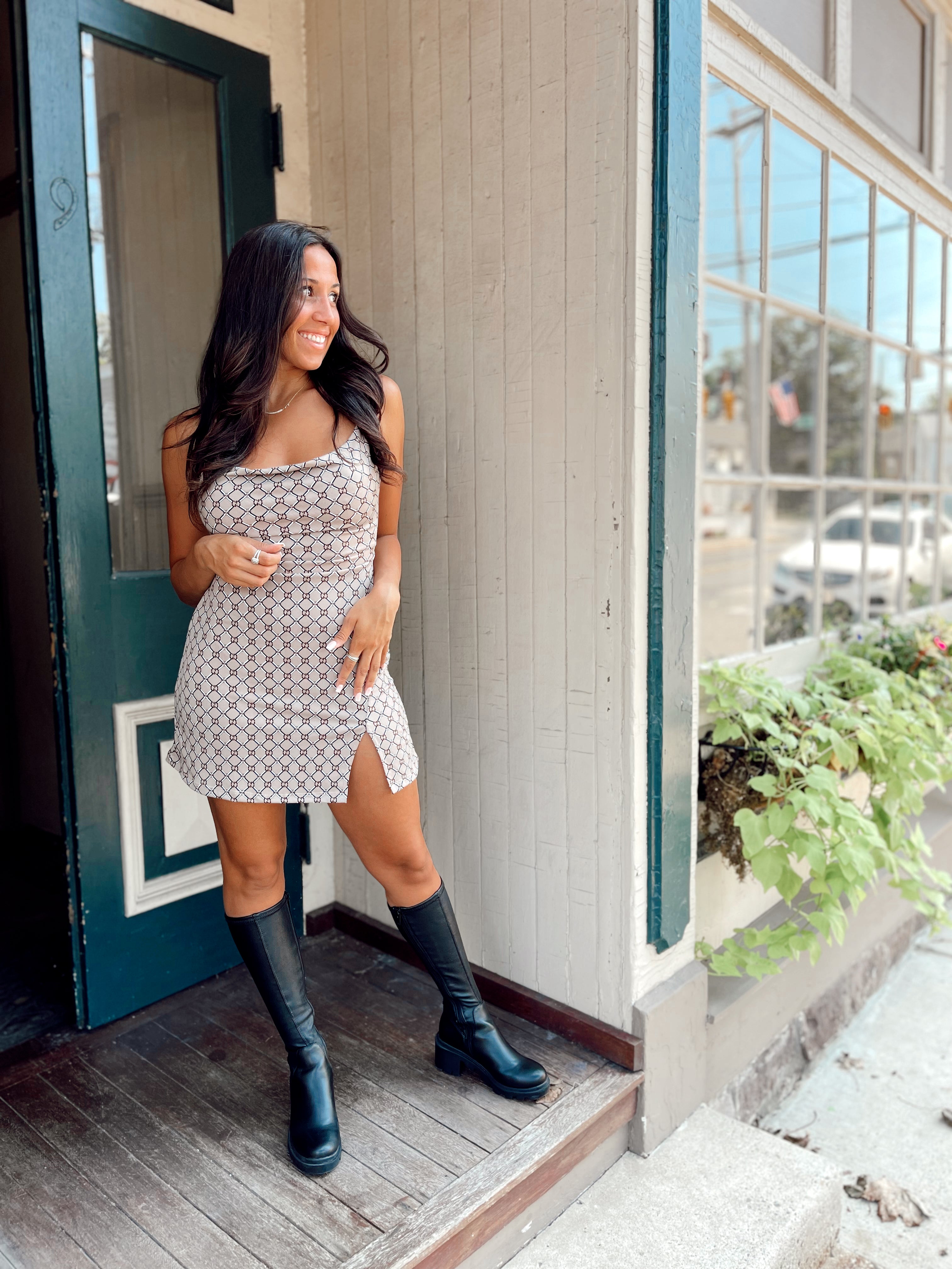 Luxy Babe Cowl Neck Dress