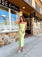 Hudson Satin Midi Apple