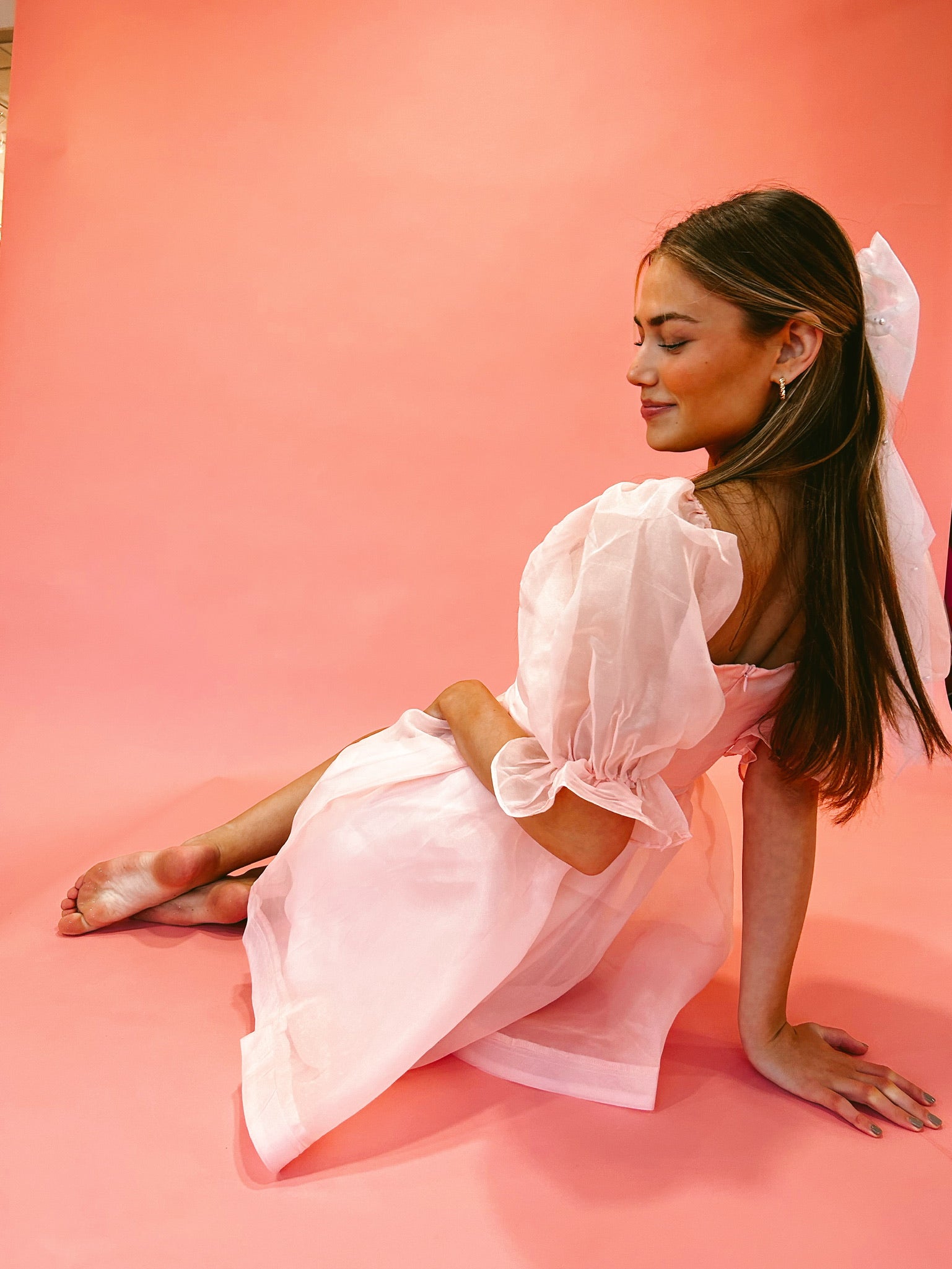 Piccadilly Puff Sleeve Mini Blush
