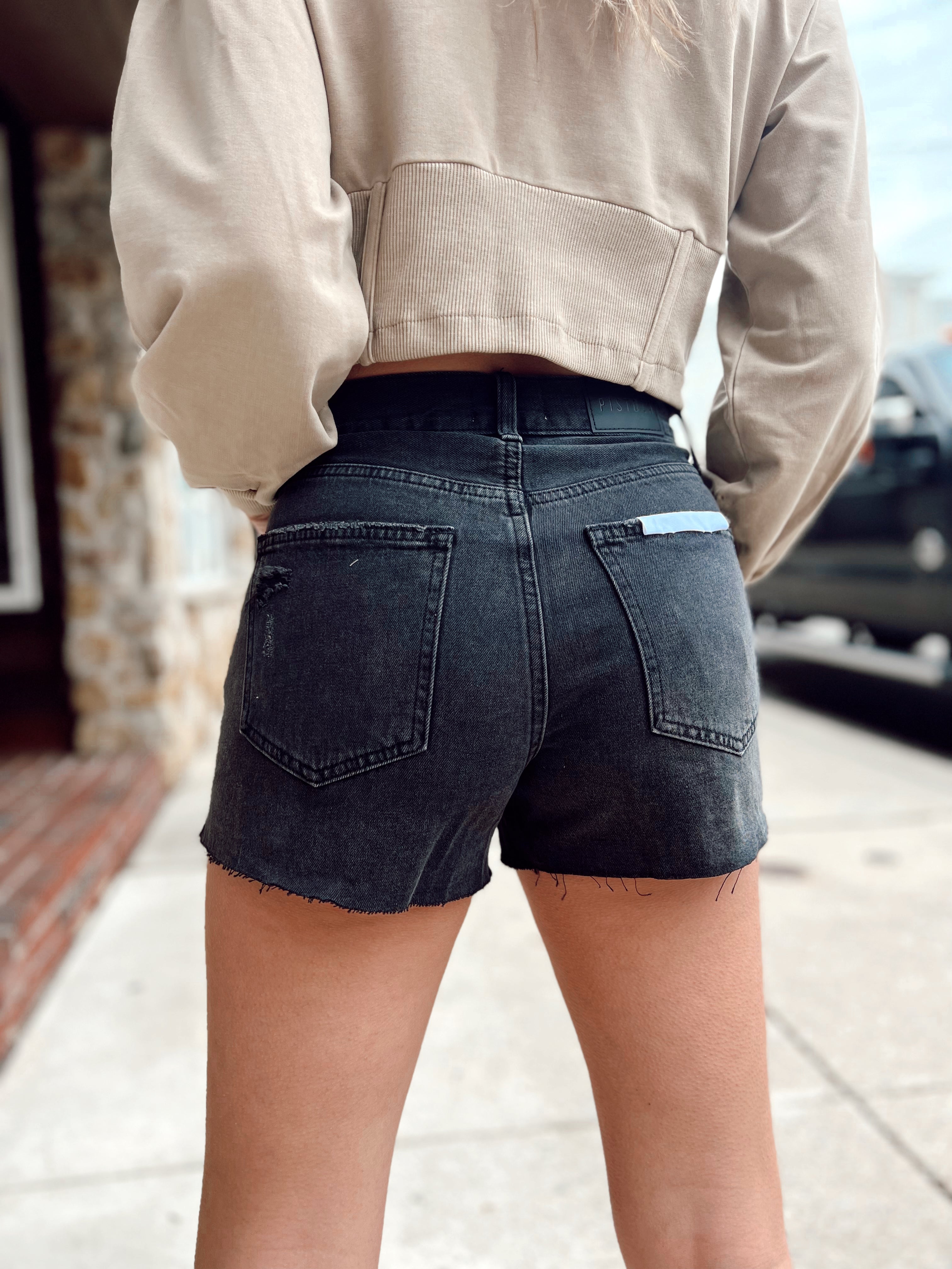 NOVA RELAXED HIGH RISE CUT OFF SHORT - NIGHT HOUR
