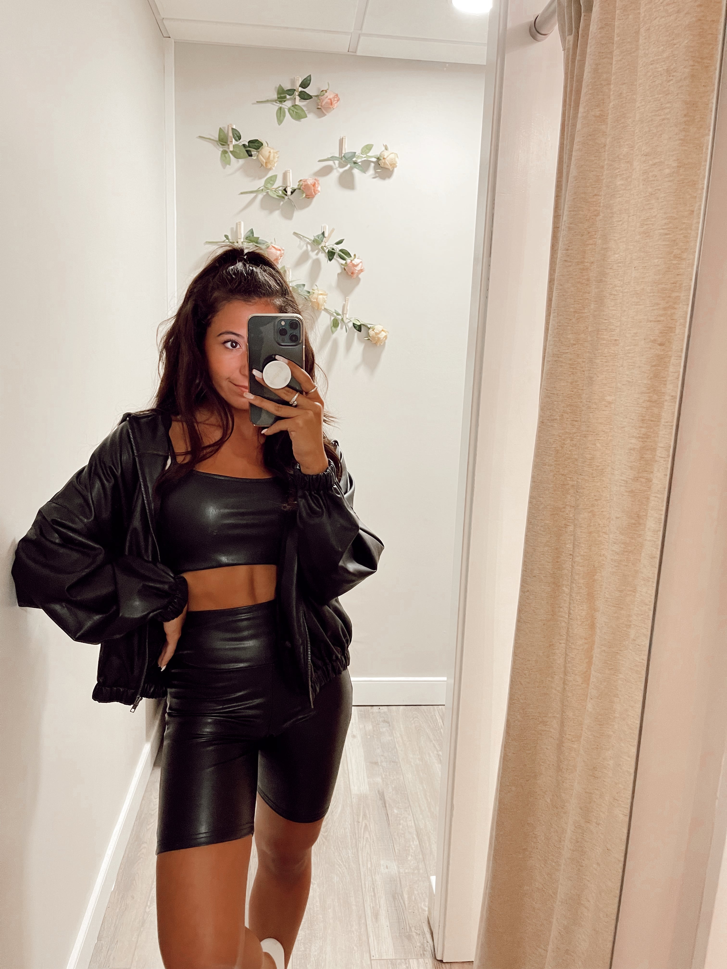 Harley Faux Leather Bike Short