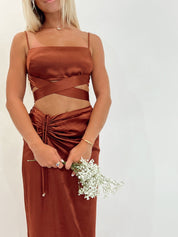 Belgian Cocoa Satin Set