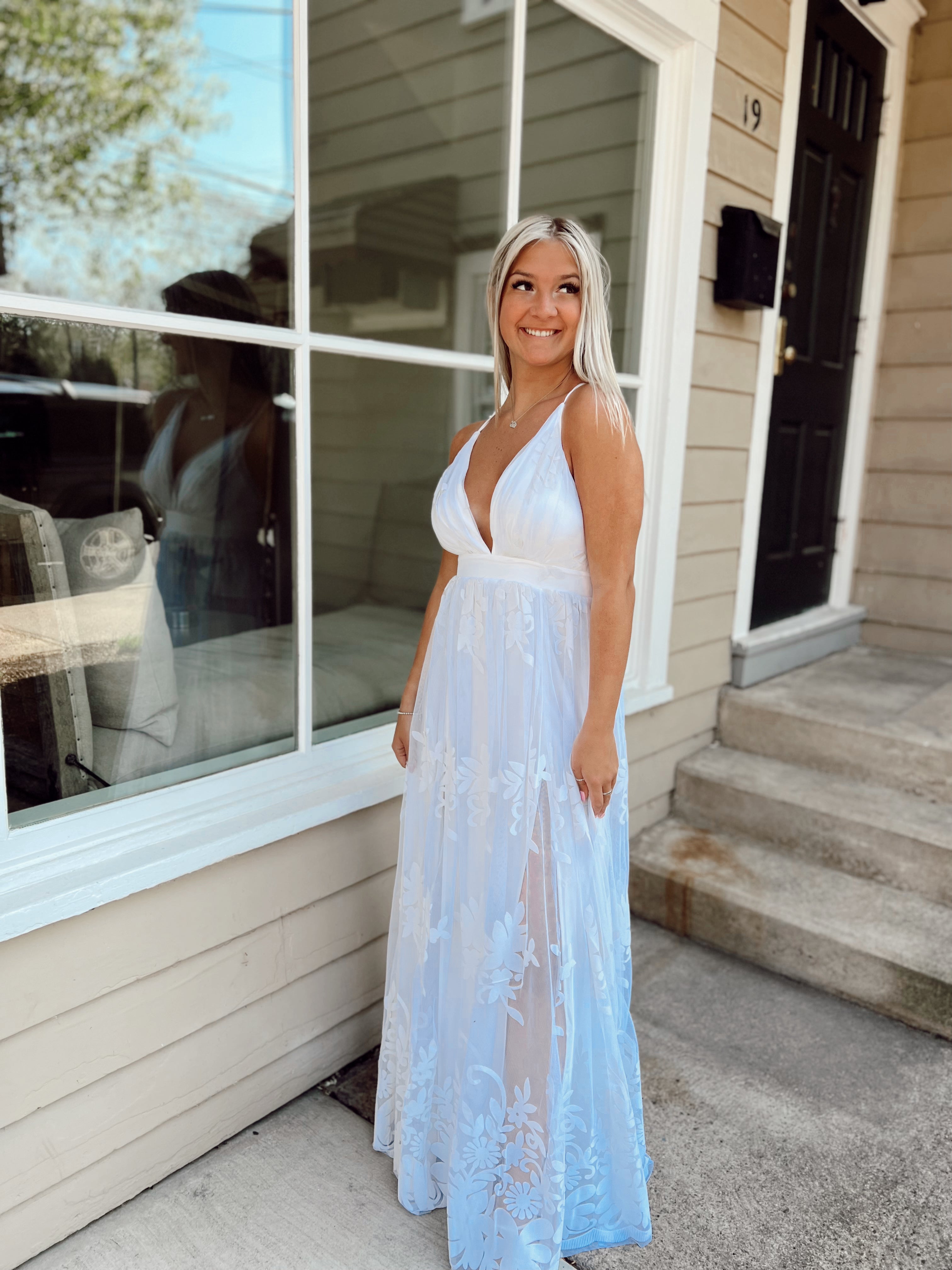 Take Me Away Maxi Gown White