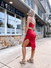 Make the Cut Midi Red