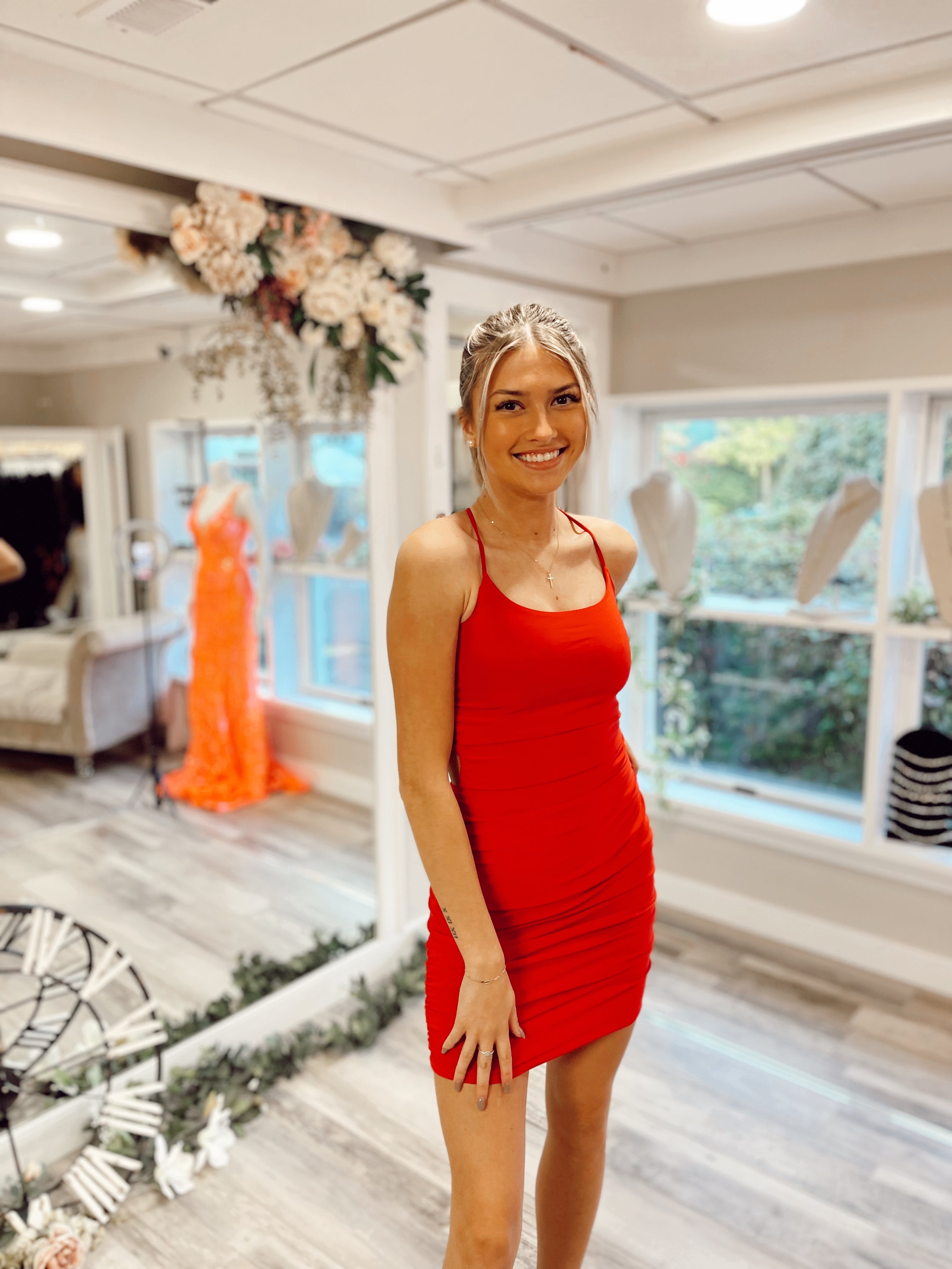 Ava Mini Dress Red