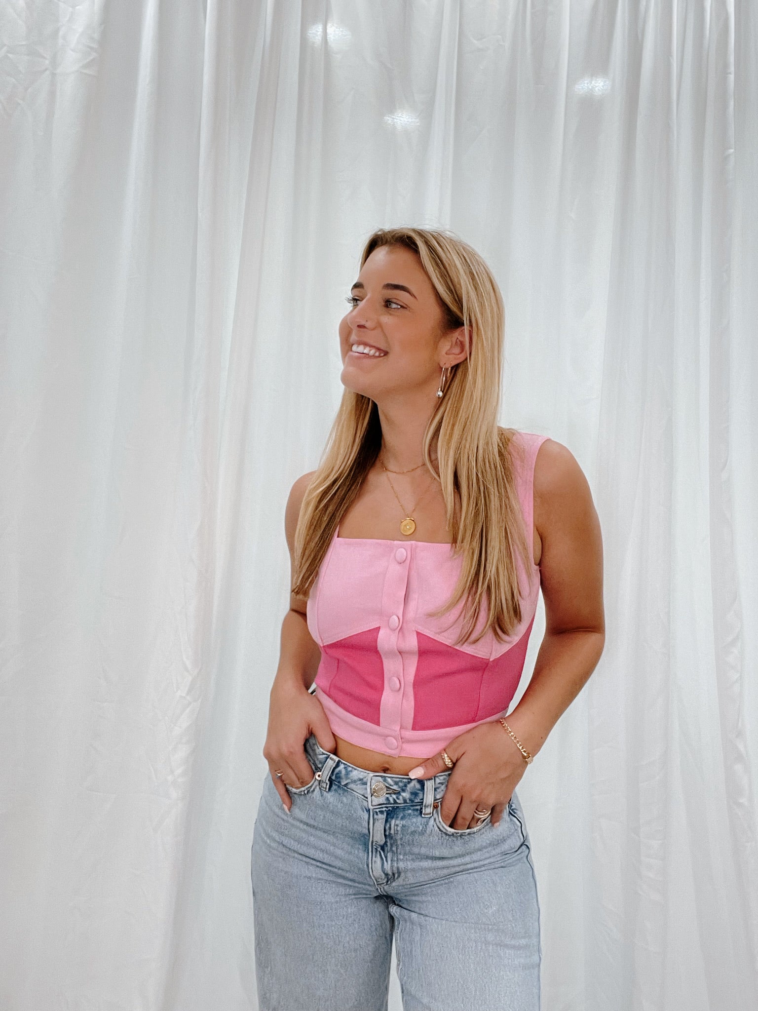 Blossom Color Block Top