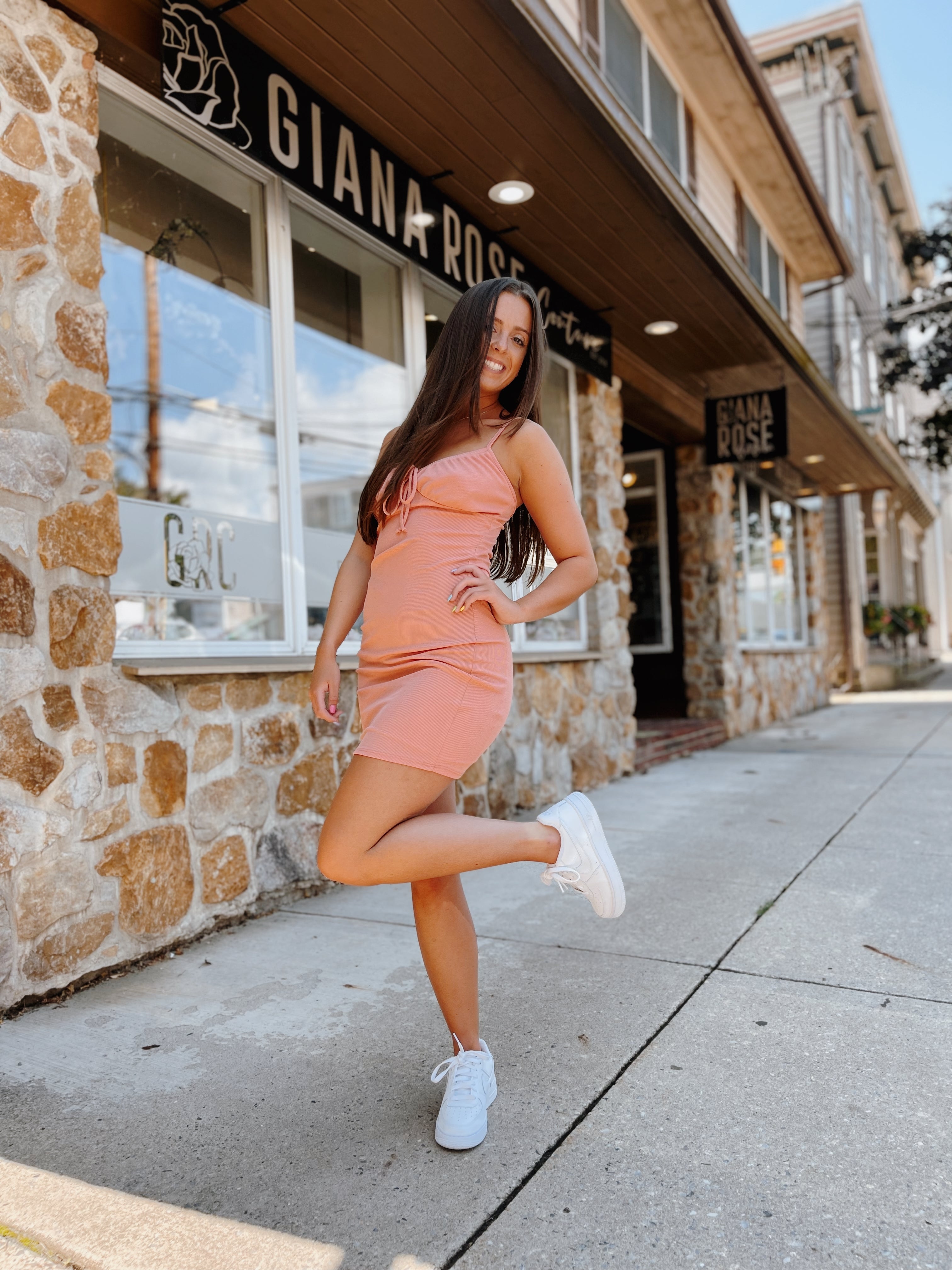 Gave Up On You Dress Coral